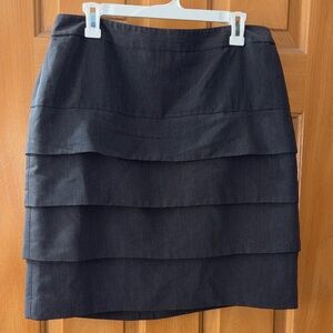 Trendy Dark Gray Tiered Pencil Skirt🔥